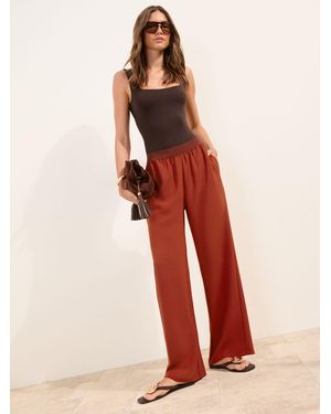 Friends Like These Elastic Waist Wide Leg Pants - Red