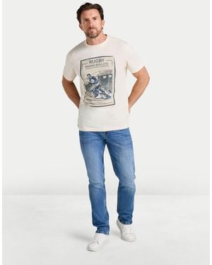 Raging Bull Vintage Rugby Poster T-Shirt - Blue
