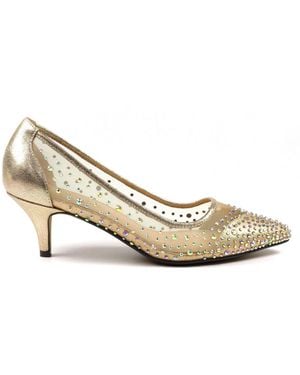 Lunar Gemstone Kitten Heel Shoes - Natural