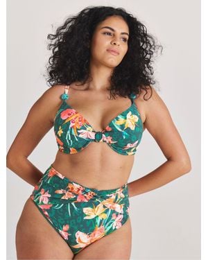 Simply Be Magisculpt Cross Front Bikini Briefs - Blue