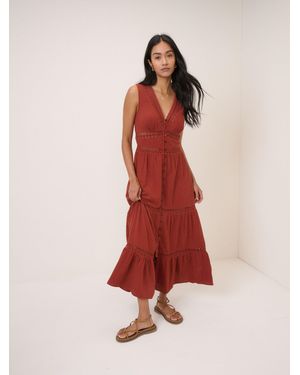 Nobody's Child Nobodys Child Wrena Midi Dress - Red