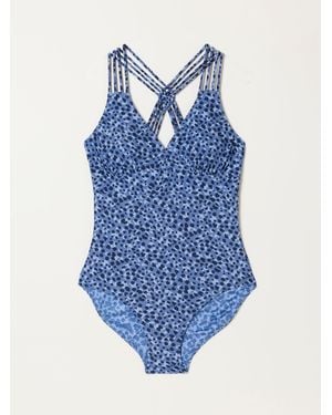 FatFace Abstract Animal Hope Swimsuit - Blue
