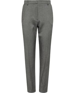 M Com Tailored Straight Leg Trousers - Grey