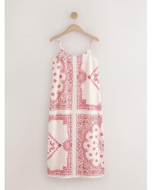 Next Midi Slip Summer Dress - Pink