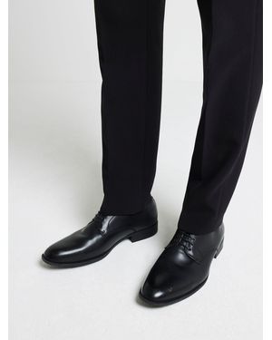 River Island Formelle, Spitze Derby-Schuhe Aus Leder - Schwarz