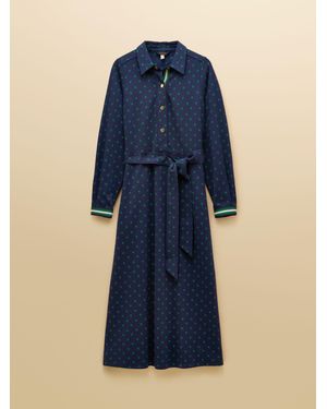 Joules Louisa Tie Waist Ponte Dress - Blue