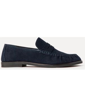 Linzi Belmont Ruched Loafers - Blue