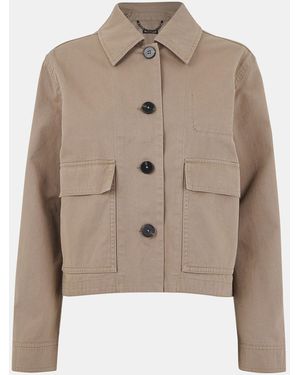 Whistles 100% Cotton Marie Casual Jacket - Natural