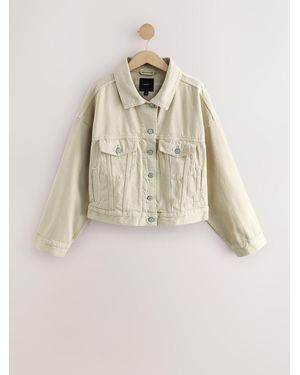 Next Relaxed Denim Trucker Jacket - Natural