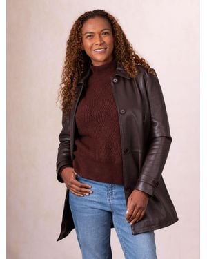 Lakeland Leather Bilsco Longline Jacket - Brown