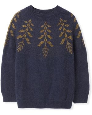 Celtic & Co. Botanical Fair Isle Sweater - Blue