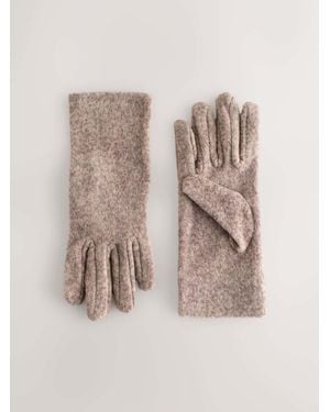 Next Oatmeal Fleece Gloves - Natural