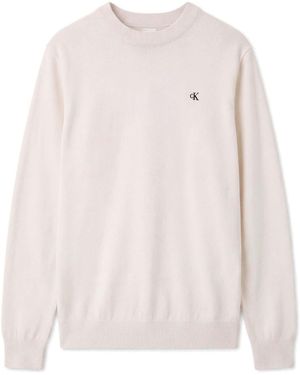 Calvin Klein Calvin Klein Classic Cotton Monogram Sweater - Pink