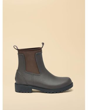 Joules Oakfield Chocolate Neoprene Lined Ankle Wellies - Black