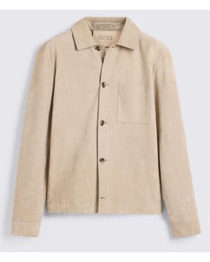 Moss Suede Shacket - Natural