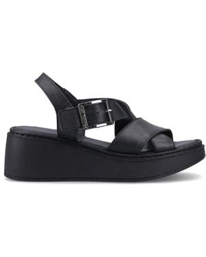 Hush Puppies Bretta Wedge Sandals - Blue