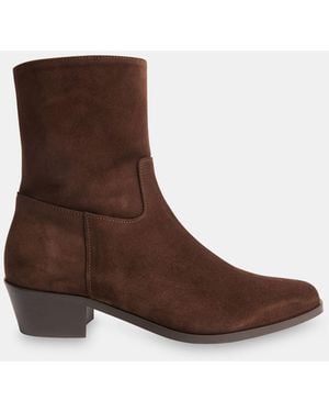 Whistles Suede Clean Western Boots - Brown