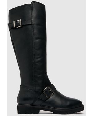schuh Darla Leather Rider Boots - Black