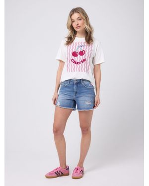 Scamp & Dude Distressed Denim Shorts - Blue
