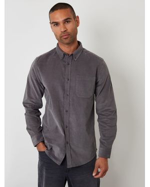 Threadbare Corduroy Shirt - Grey