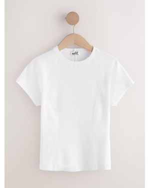 Self Fitted Rib T-Shirt - Black