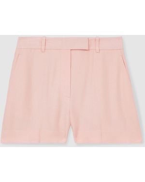 Reiss Magda Mid-Rise Tailored Shorts - Pink