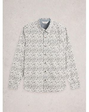 White Stuff Finsbury Batik Print Shirt - Natural