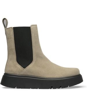 Birkenstock Taupe Suede Theda Chelsea Boots - Black
