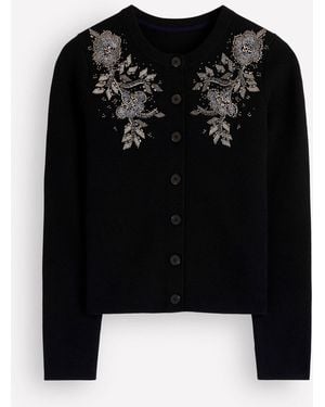 Boden Embellished Knitted Cardigans - Black