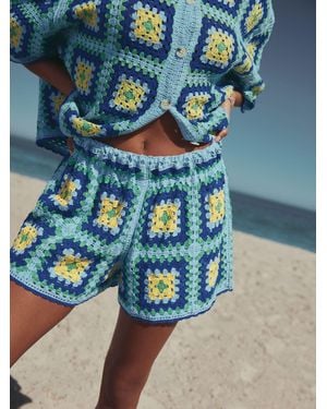 Next Summer Crochet Shorts - Blue