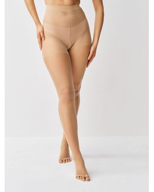 Next Latte Sandal Toe Sheer 5 Denier Tights - White