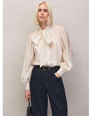 Ro&zo Ro & Zo Bow Detail Blouse - Blue