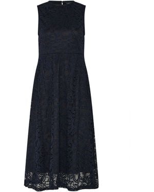 M Com Lace Lined Skater Dress - Blue