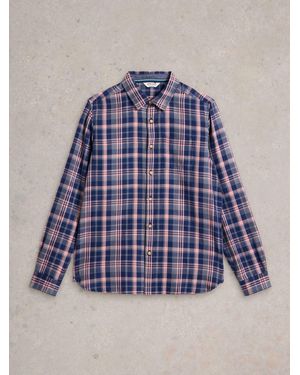 White Stuff Moxley Brushed Long Sleeve Check Shirtxx-Large - Blau
