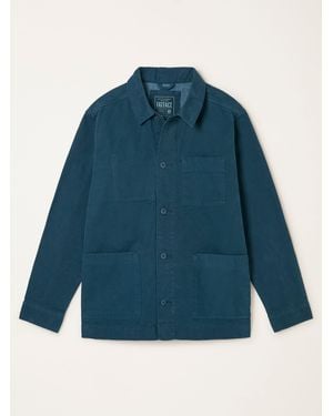 FatFace Fatface Canvas Worker Jacket - Blue