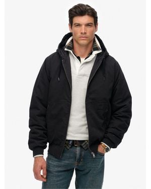 Superdry Canvas Surplus Hooded Jacket - Black