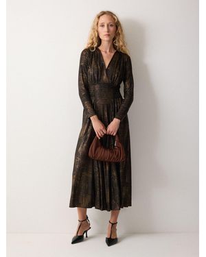 Jigsaw Crackle Dress - Black