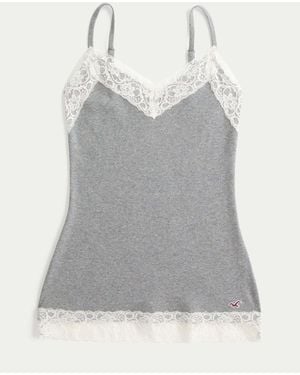 Hollister Bare Lace Layering Cami Top - Grey