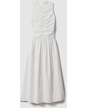 Anna Quan Cotton Striped Maxi Dress - White