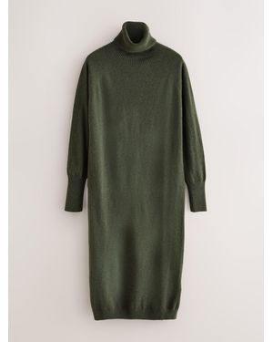 Celtic & Co. Supersoft Midi Roll Neck Dress - Green