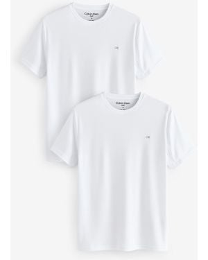 Calvin Klein Calvin Klein Golf Chrome Tech T-Shirts 2 Pack - White