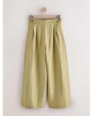 Next N. Premium Linen Rich Super Wide Pants - Natural