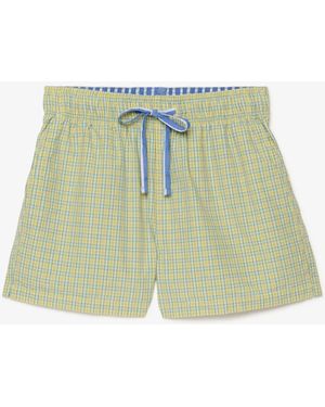 Superdry Check Cotton Shorts - Green