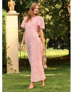 Love & Roses 3D Bow Back Maxi Dress - Green