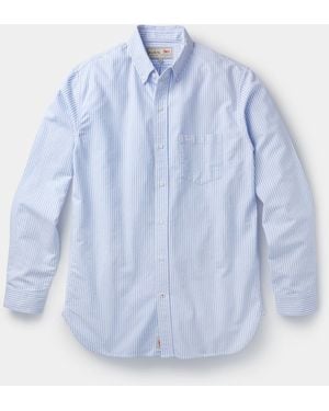 aubi Aldridge Oxford Button Down Cotton Shirt - Blue