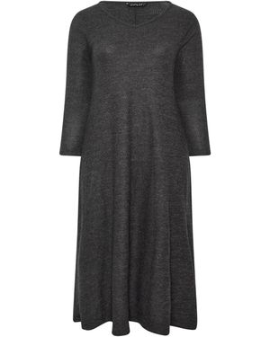 Evans Ribbed Dress - Black