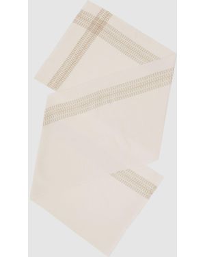 Reiss Vivienne - Cream Wool-cashmere Textured Scarf, One - White