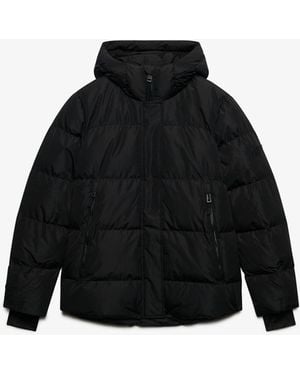 Superdry Hooded 5 Baffle Sports Puffer Jacket - Black