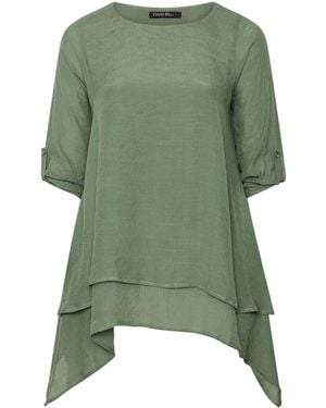 Evans Double Layer Blouse - Green