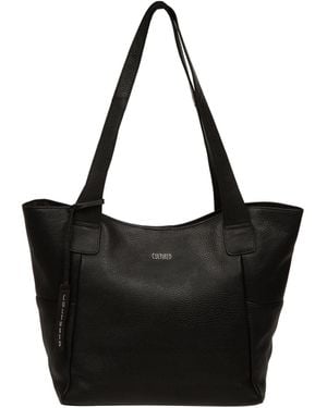 Cultured London Lisette Leather Tote Bag - Black
